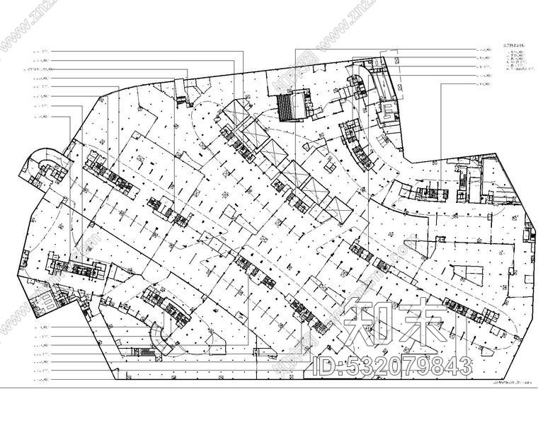 上海上海虹桥SOHO室内精装修部分招标施工图cad施工图下载【ID:532079843】