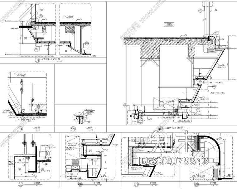 上海上海虹桥SOHO室内精装修部分招标施工图cad施工图下载【ID:532079843】