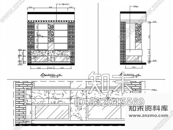 施工图大连某中式茶馆室内装修施工图含效果cad施工图下载【ID:532015569】