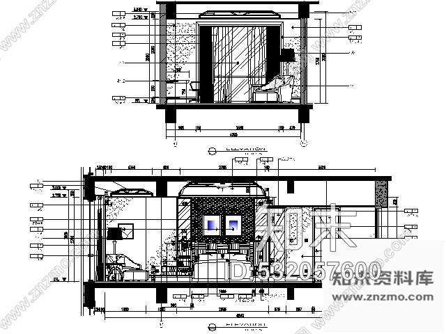 施工图五星酒店豪华大床间装修图cad施工图下载【ID:532057600】