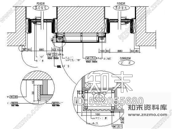 施工图五星假日酒店电梯厅施工图含效果施工图下载【ID:532055680】