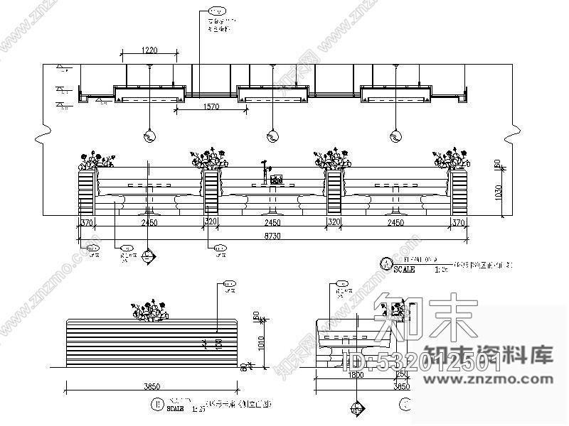 施工图某西式比萨店装修图(含实景)cad施工图下载【ID:532012501】