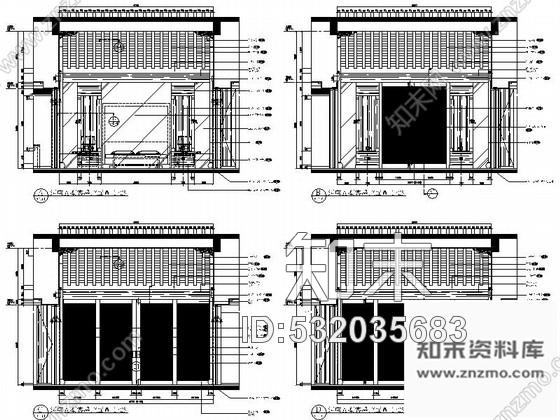 施工图安徽某中式风格度假酒店客房室内装修施工图含效果cad施工图下载【ID:532035683】