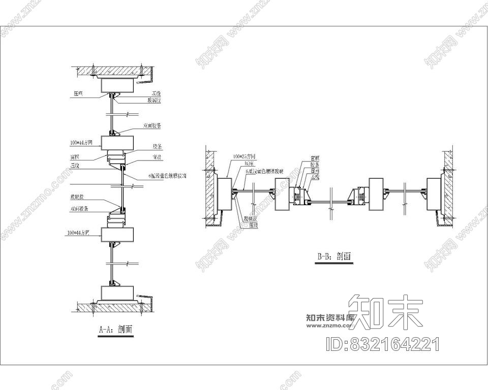 国源购物广场外墙装修施工图cad施工图下载【ID:832164221】