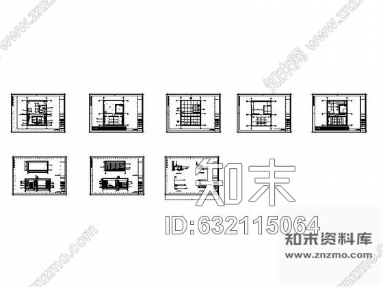 施工图现代风格员工服务室室内装修施工图cad施工图下载【ID:632115064】