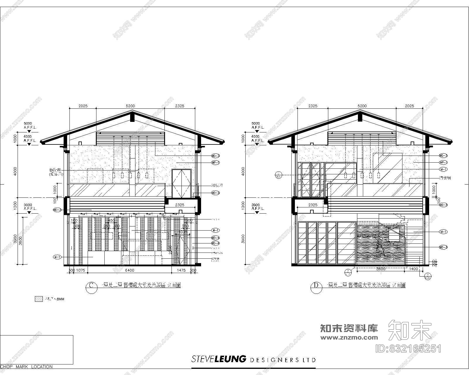 梁志天-上海滬亭北路1号售楼处室内装修CAD施工图施工图下载【ID:832165251】