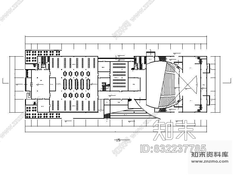 图块/节点某大学艺术学院平面图cad施工图下载【ID:832237785】