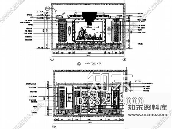 施工图苏州奢华欧式风格商务会所一层大堂接待区室内设计施工图含效果cad施工图下载【ID:632114000】