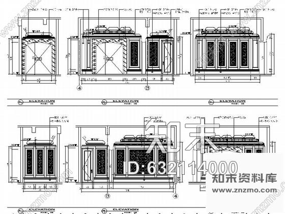 施工图苏州奢华欧式风格商务会所一层大堂接待区室内设计施工图含效果cad施工图下载【ID:632114000】