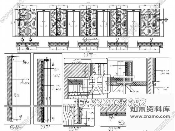 施工图湖州水上白金七星级酒店电梯厅及过道装修图施工图下载【ID:532036652】