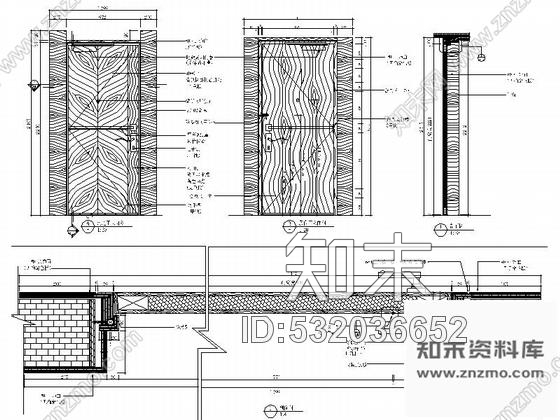 施工图湖州水上白金七星级酒店电梯厅及过道装修图施工图下载【ID:532036652】