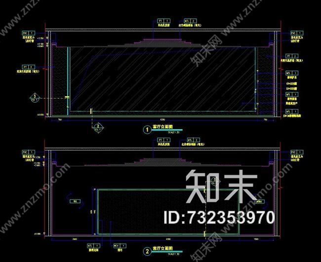 琚宾之家cad施工图下载【ID:732353970】