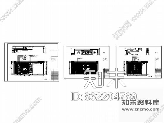 图块/节点艺术玻璃装饰客厅立面图cad施工图下载【ID:832204789】