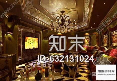 施工图某夜总会包间装修图含效果cad施工图下载【ID:632131024】
