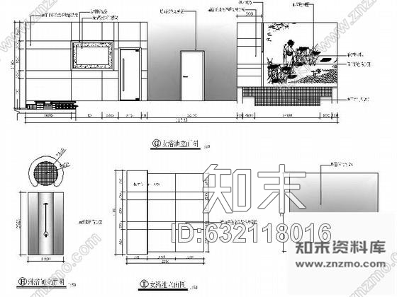 施工图女浴室简单装修图施工图下载【ID:632118016】