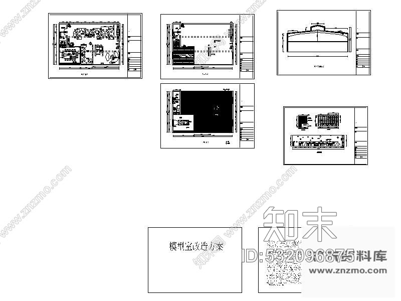 施工图某公司模型办公室改造装修方案cad施工图下载【ID:532096875】