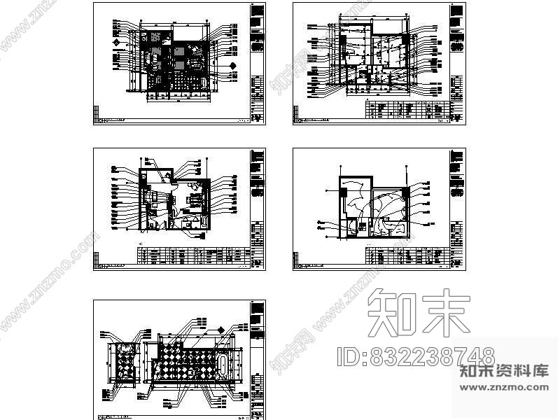 图块/节点商务套房平面图cad施工图下载【ID:832238748】