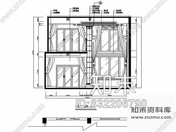 图块/节点别墅客厅立面图cad施工图下载【ID:832206790】