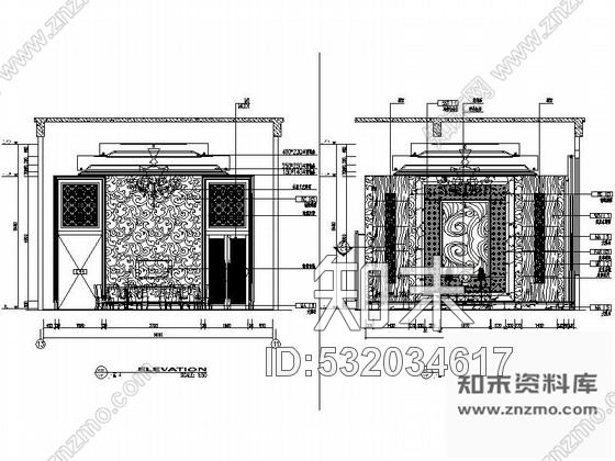 施工图简欧风格酒店宴会厅室内装修图含效果cad施工图下载【ID:532034617】