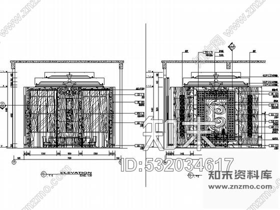 施工图简欧风格酒店宴会厅室内装修图含效果cad施工图下载【ID:532034617】