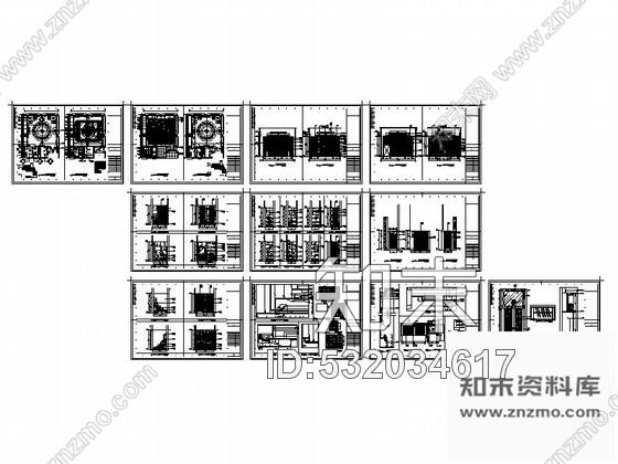 施工图简欧风格酒店宴会厅室内装修图含效果cad施工图下载【ID:532034617】