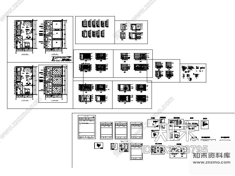图块/节点酒店套房详图cad施工图下载【ID:832233795】