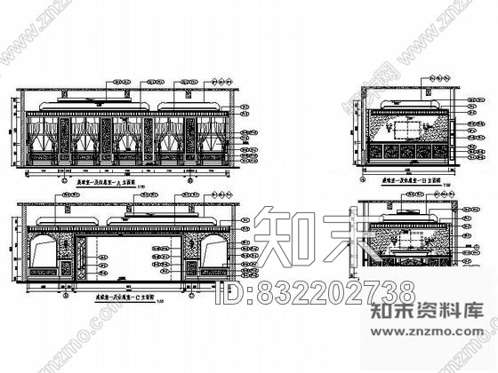 图块/节点欧式桌球室立面图cad施工图下载【ID:832202738】