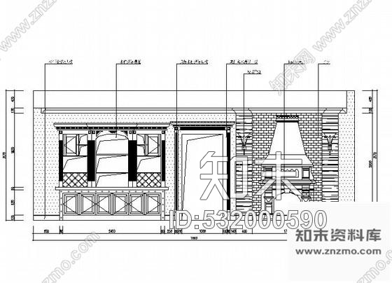 施工图黑龙江高档欧式会所内餐厅空间布局与装饰设计施工图cad施工图下载【ID:532000590】