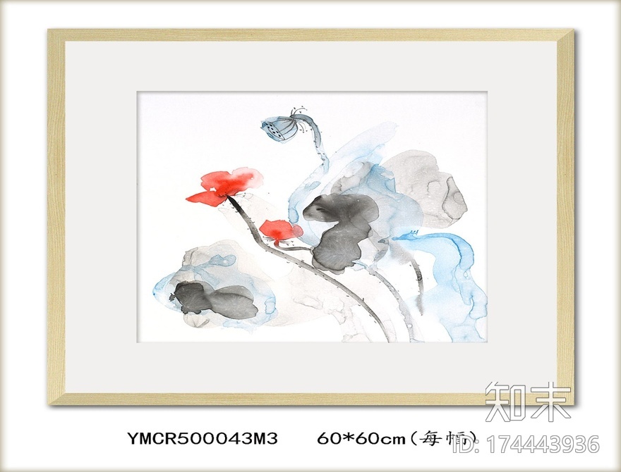 水墨挂画贴图下载