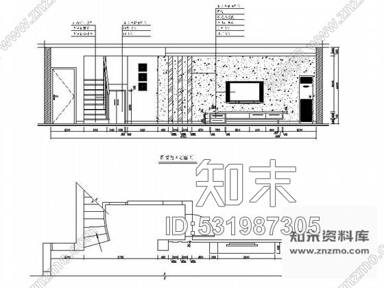 施工图某自建小别墅室内装修图施工图下载【ID:531987305】