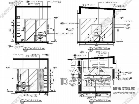 施工图广东精品高级现代风格三层别墅室内设计装修施工图图纸细致、推荐！cad施工图下载【ID:531977371】