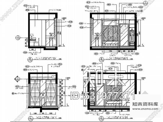 施工图广东精品高级现代风格三层别墅室内设计装修施工图图纸细致、推荐！cad施工图下载【ID:531977371】