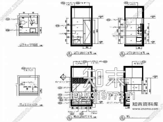 施工图广东精品高级现代风格三层别墅室内设计装修施工图图纸细致、推荐！cad施工图下载【ID:531977371】