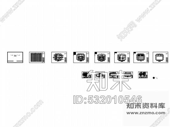 施工图53㎡异域风餐厅包间装修图含效果cad施工图下载【ID:532010546】