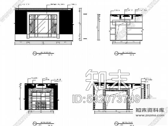 施工图上海某名住宅小区售楼处室内装修施工图cad施工图下载【ID:532073749】