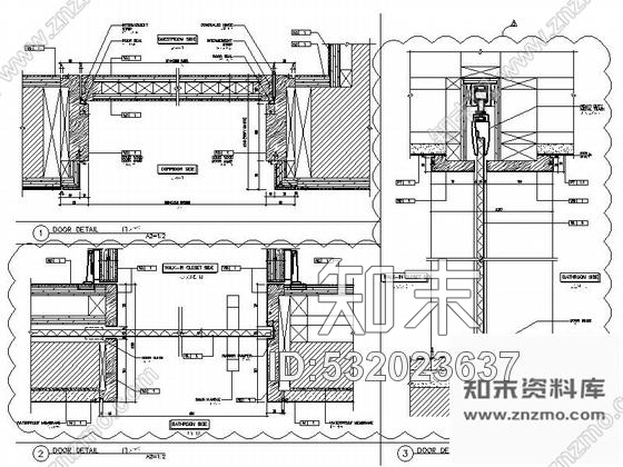 施工图北京实力雄厚酒店高档现代风格标准客房室内装修施工图cad施工图下载【ID:532023637】