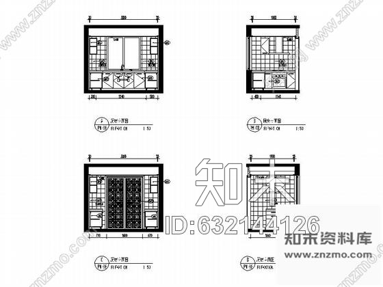 施工图北京望京某高档公寓大楼成套装修图cad施工图下载【ID:632144126】