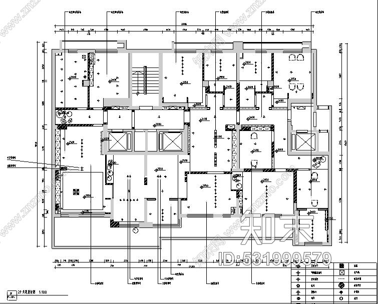 新疆东方禅意品茗茶室空间设计施工图附效果图施工图下载【ID:531999579】