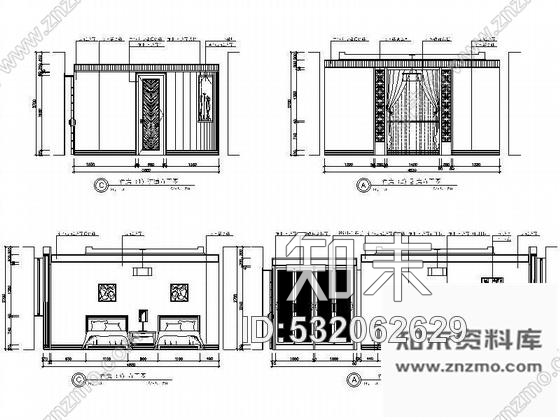 施工图某大酒店套房装修设计图cad施工图下载【ID:532062629】