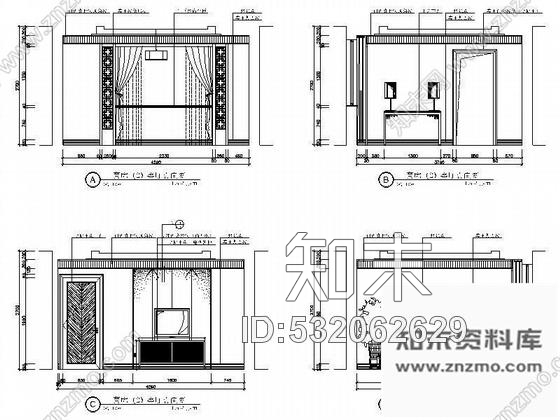 施工图某大酒店套房装修设计图cad施工图下载【ID:532062629】