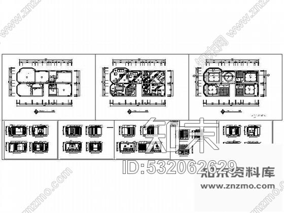 施工图某大酒店套房装修设计图cad施工图下载【ID:532062629】