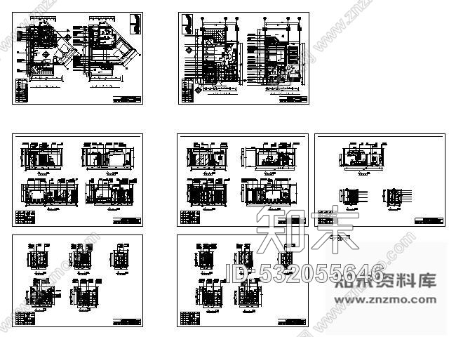 施工图酒店两套标准型客房设计装修图cad施工图下载【ID:532055646】