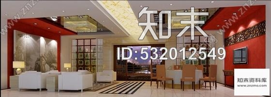 施工图某别墅型私人接待餐厅装饰施工图含效果cad施工图下载【ID:532012549】