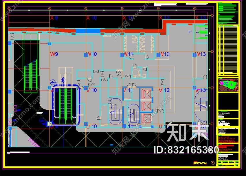 室内设计--上海外滩国际金融服务中心办公区域+公共区域丨CAD施工图+效果图施工图下载【ID:832165380】