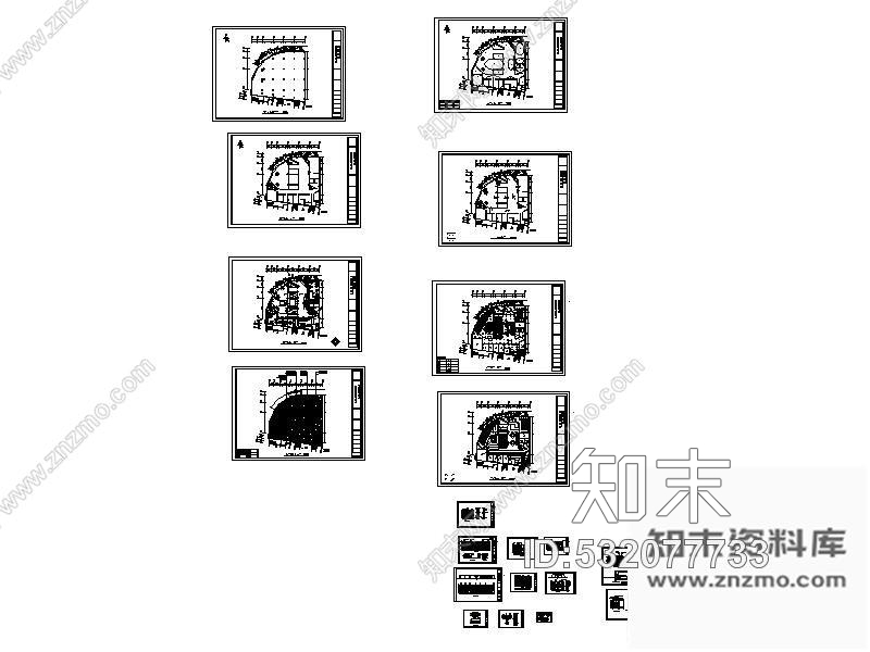 施工图毕业设计售楼处装修图cad施工图下载【ID:532077733】