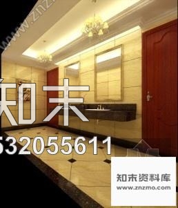 施工图酒店公共卫生间室内装修图含效果施工图下载【ID:532055611】