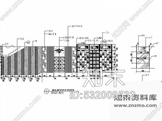 施工图安徽某时尚餐厅室内装修图cad施工图下载【ID:532009532】