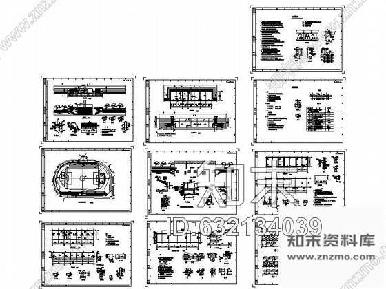 施工图某体育场室内装修施工图cad施工图下载【ID:632134039】
