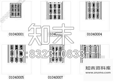 图块/节点精选各式单扇门图块cad施工图下载【ID:832310833】