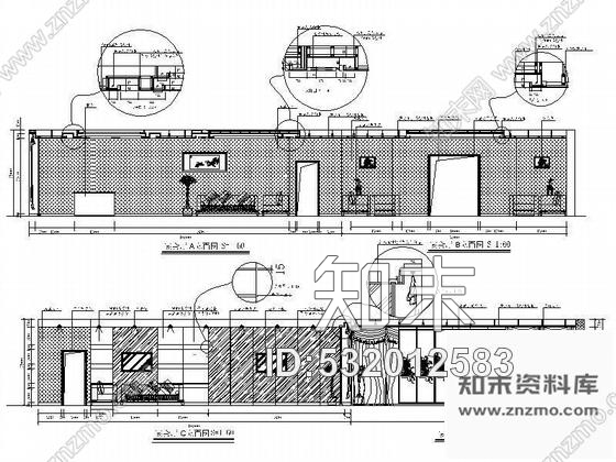 施工图某餐厅装饰装修图cad施工图下载【ID:532012583】